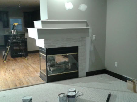 Custom made fireplace